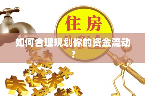 新抚如何合理规划你的资金流动？