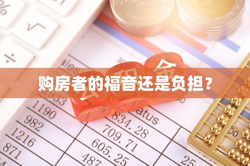 新抚购房者的福音还是负担？