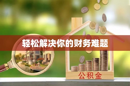 新抚轻松解决你的财务难题