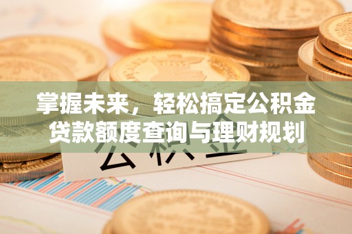 新抚掌握未来，轻松搞定公积金贷款额度查询与理财规划