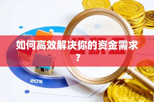 新抚如何高效解决你的资金需求？