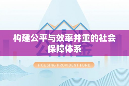 新抚构建公平与效率并重的社会保障体系