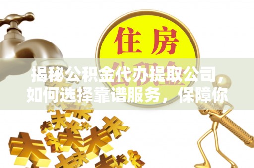 新抚揭秘公积金代办提取公司，如何选择靠谱服务，保障你的资金安全