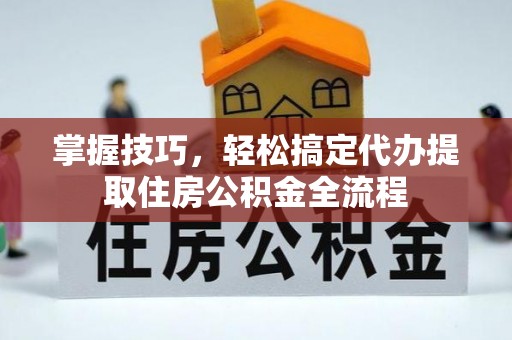 新抚掌握技巧，轻松搞定代办提取住房公积金全流程
